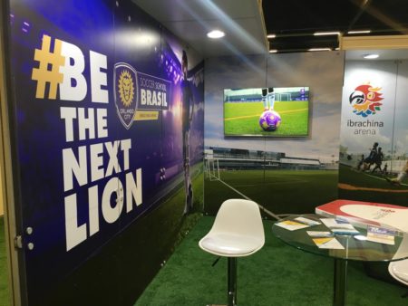 Stand da Ibrachina Arena e do Orlando City Soccer School SP